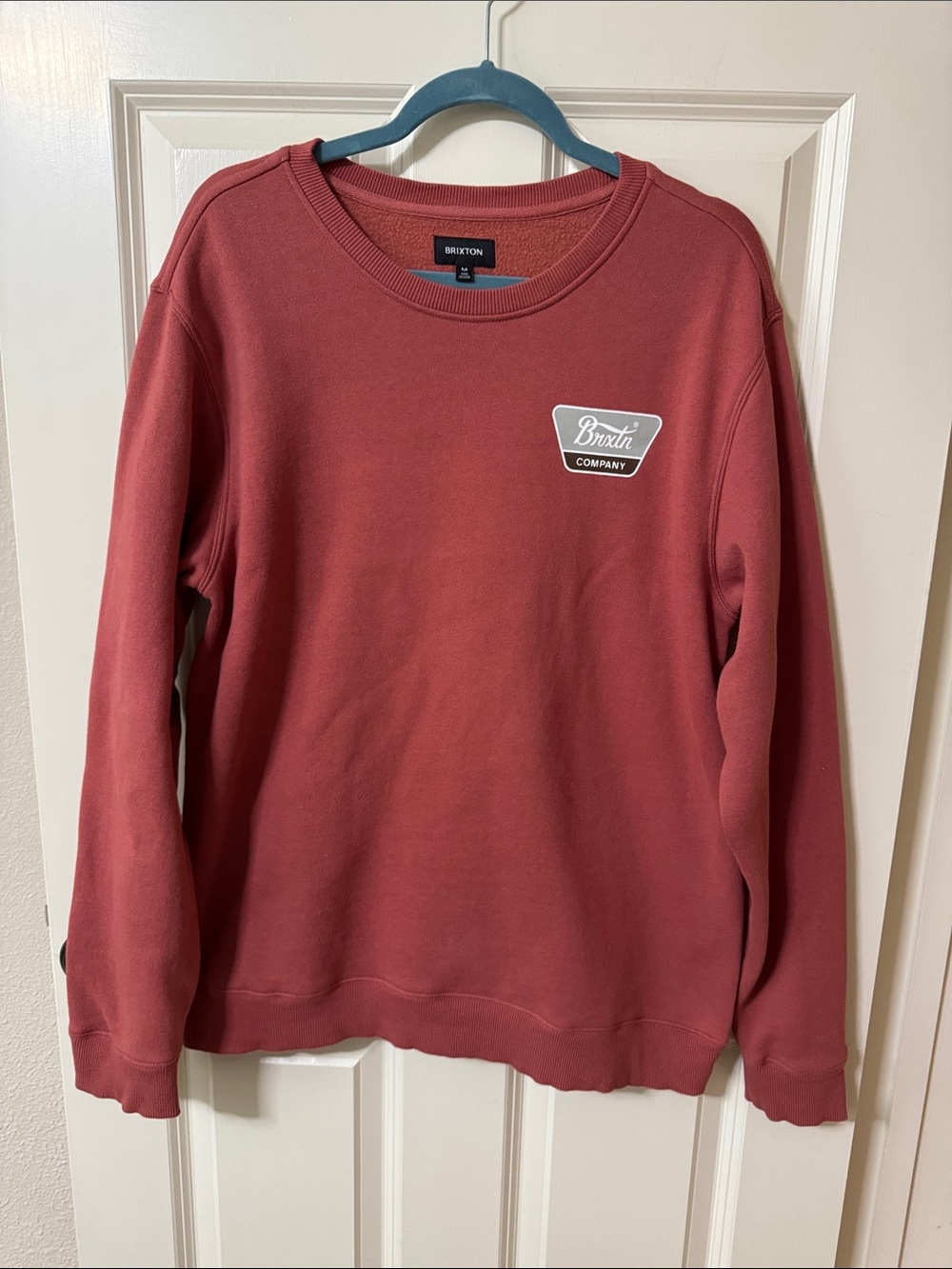 Brixton Men's Crewneck Sweatshirt in muted Rust